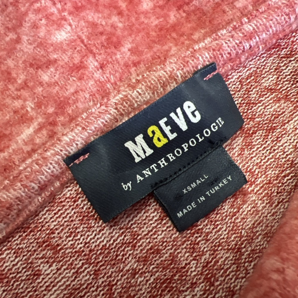Maeve By Anthropologie Cowl Neck Cozy Fleece Oversized Sweater Red‎ Size XS - Picture 2 of 8